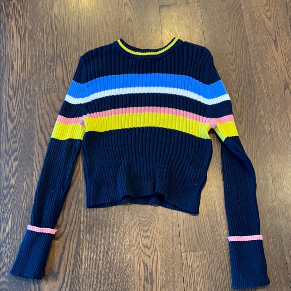 Top shop new striped rib sweater